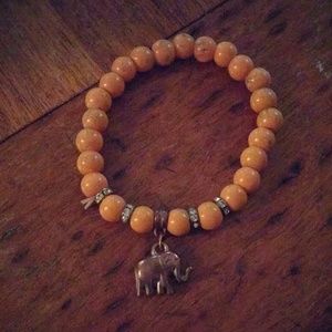 Yellow beaded bracelet